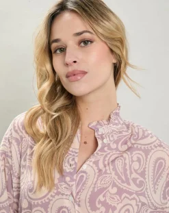 Chemise Comedy imprimée parme