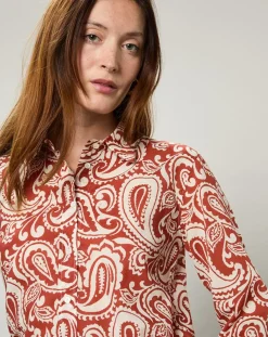 Chemise Coraz imprimée orange sombre