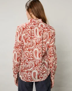 Chemise Coraz imprimée orange sombre