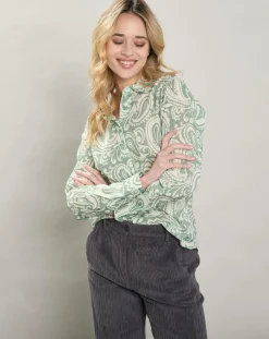 Chemise Coraz imprimée verte