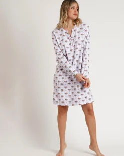 Chemise de nuit All You Need Is Sleep C mauve