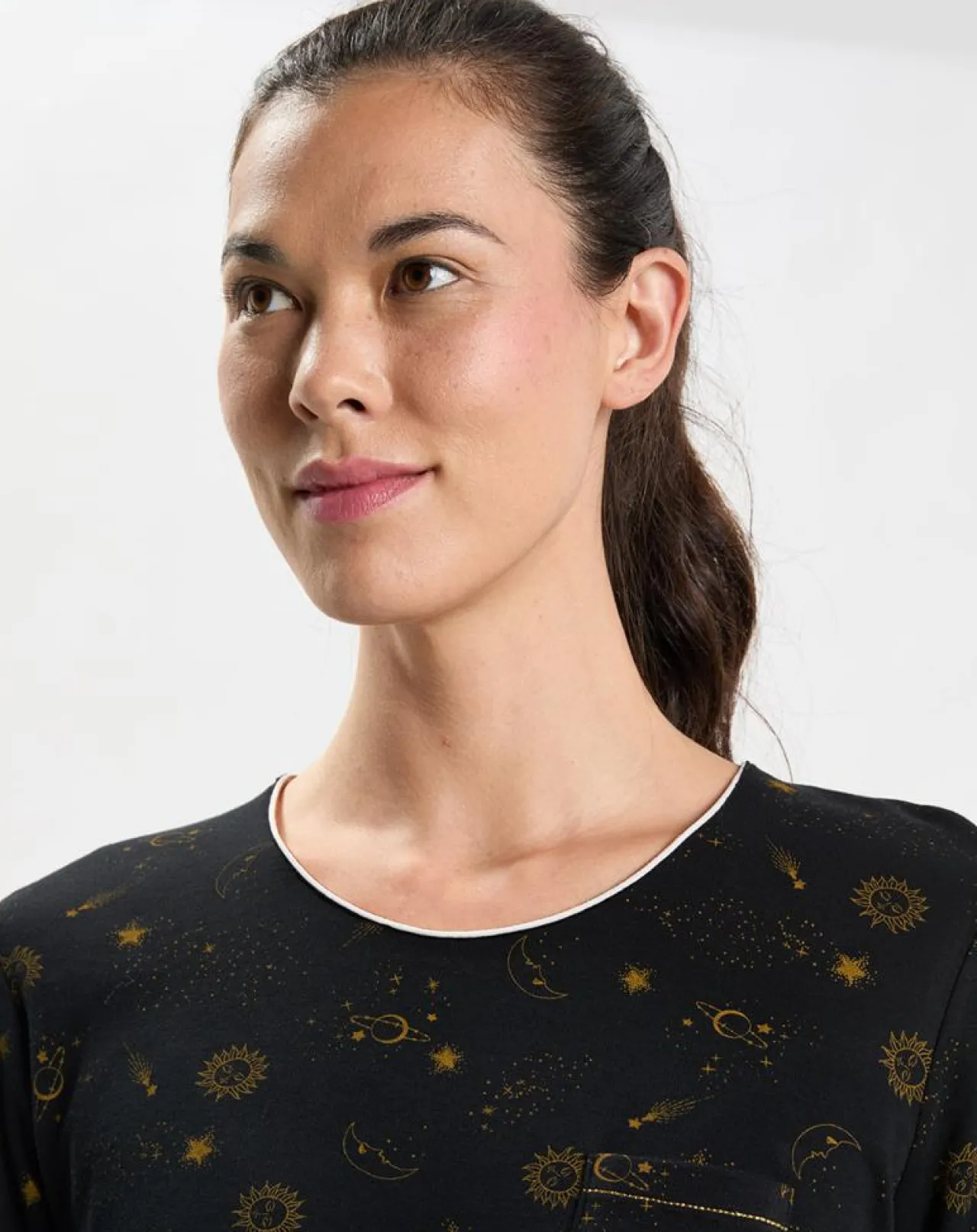 Chemise de nuit Céleste noire