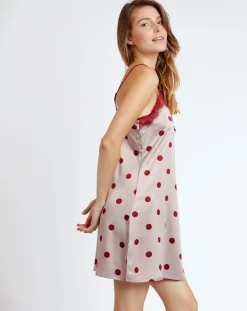 Chemise de nuit Elegant Dots rose
