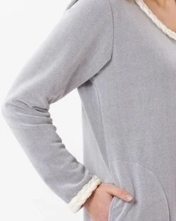 Chemise de nuit en micropolaire Douce gris chiné
