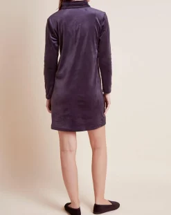 Chemise de nuit en Velours Paola marine