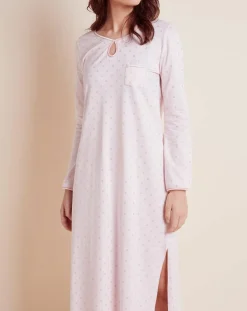 Chemise de nuit imprimée Caline rose