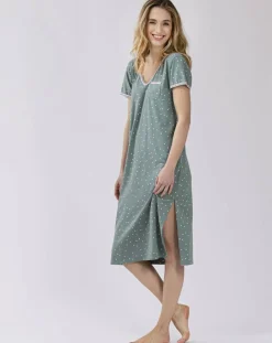 Chemise de nuit Morning verte