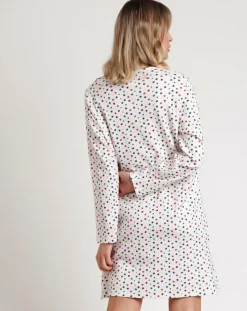 Chemise de nuit patte de boutonnage Star E multicolore