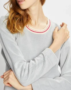 Chemise de nuit Teddy gris chiné