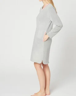 Chemise de nuit Teddy gris chiné