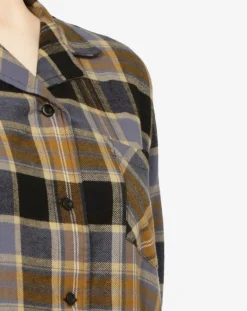 Chemise de pyjama Ecossais imprimée marron/noir