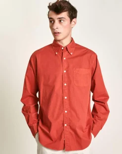 Chemise droite Gibbs brique