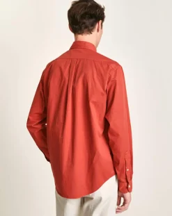 Chemise droite Gibbs brique