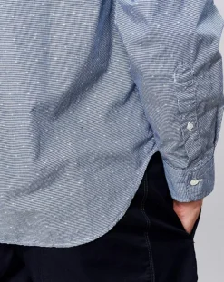 Chemise droite Glenh à pois bleue