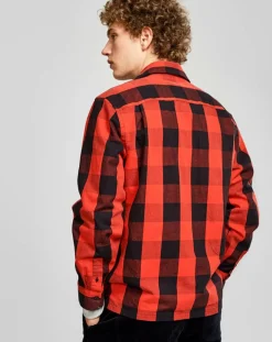 Chemise droite Goney à carreaux rouge/noir