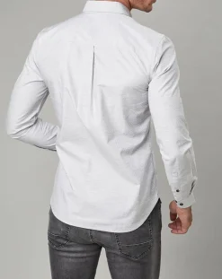 Chemise droite Micro Design grise