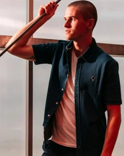 Chemise droite Vallon marine