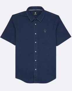 Chemise droite Vallon marine