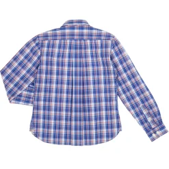 Chemise en Coton à carreaux bleue