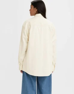 Chemise en Coton & Chanvre Dorsey XL oversize Western écrue