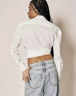 Chemise en Coton à nouer Adi blanche