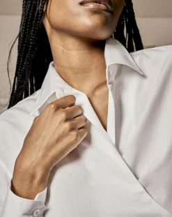 Chemise en Coton à nouer Adi blanche