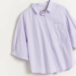 Chemise en Coton Ave ample mauve