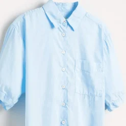Chemise en Coton mélangé Ave bleu clair
