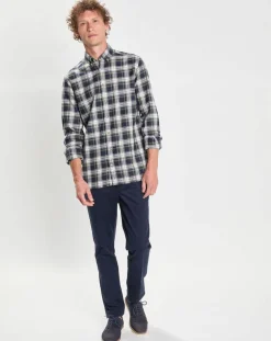 Chemise en Flanelle Héritage Tartan Ecosse vert/bleu