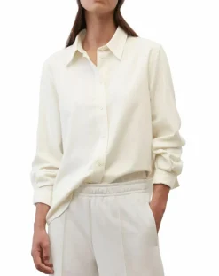 Chemise en flanelle manches ballons écrue