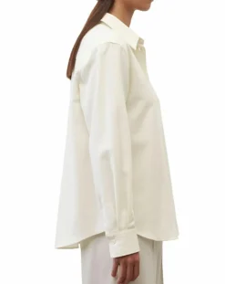 Chemise en flanelle manches ballons écrue