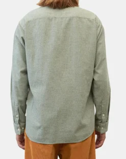 Chemise en Flanelle Regular Fit micro carreaux verte