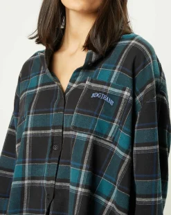 Chemise en Flanelle Sadie à carreaux vert/marine