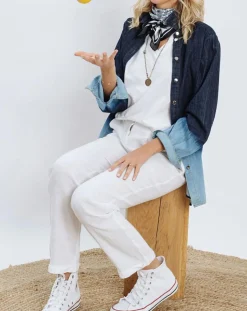 Chemise en Jean Store bleue