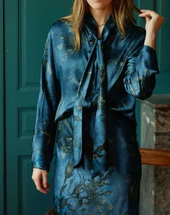 Chemise en Soie mélangée Moon kyoto