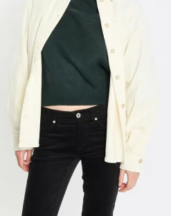 Chemise en Velours côtelé écrue