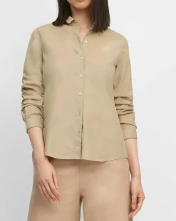 Chemise en Velours côtelé fin Milleraies beige