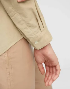 Chemise en Velours côtelé fin Milleraies beige