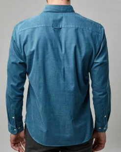 Chemise en Velours côtelé Milleraies bleue