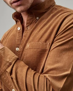 Chemise en Velours côtelé Milleraies marron