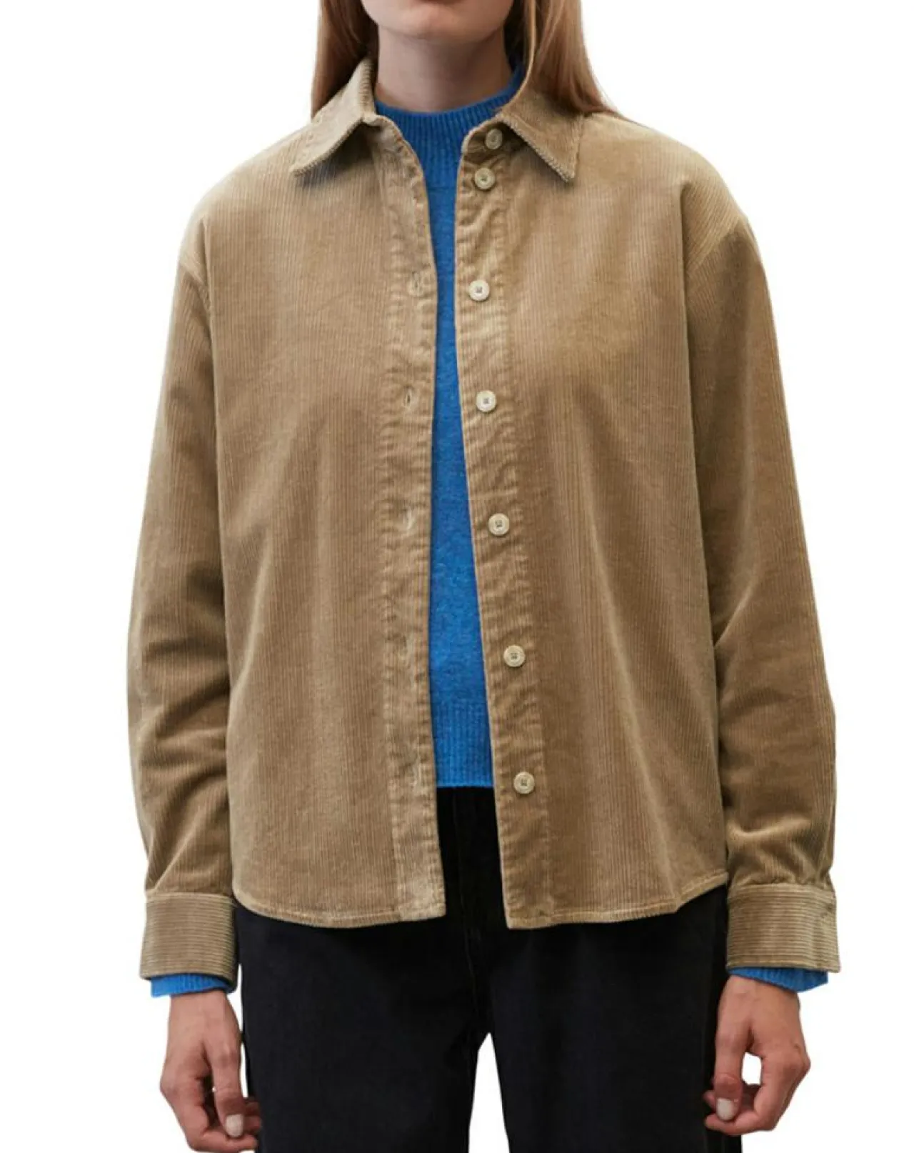 Chemise en Velours côtelé marron