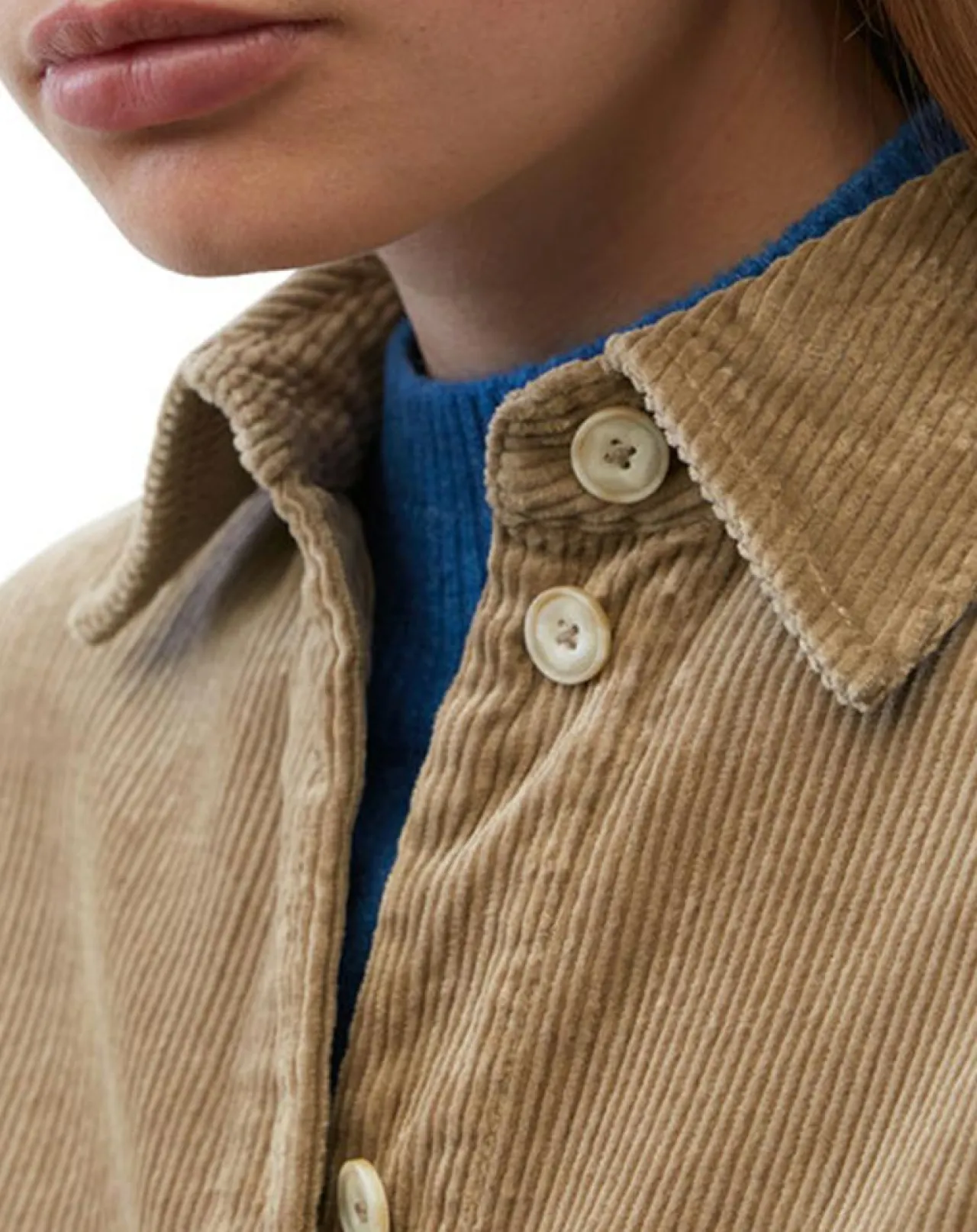 Chemise en Velours côtelé marron