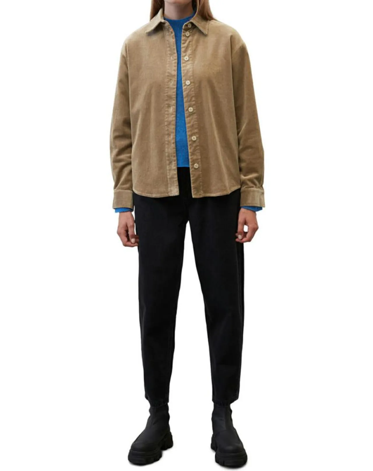 Chemise en Velours côtelé marron