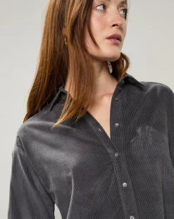 Chemise en Velours Milleraie Cinema charbon