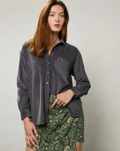 Chemise en Velours Milleraie Cinema charbon