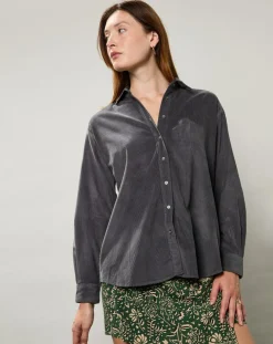 Chemise en Velours Milleraie Cinema charbon