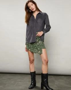 Chemise en Velours Milleraie Cinema charbon