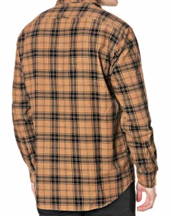 Chemise en Velours Regular Fit Basic à carreaux marron/noir