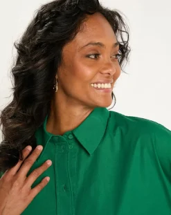 Chemise Epaisse Coton uni verte