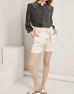 Chemise fluide 100% Bambou Rose noir délavé